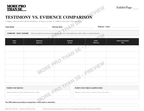 Testimony vs. Evidence Comparison — Watermarked Preview