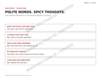 Watermarked Polite Words Spicy Thoughts private page preview from Bundle 10 Fuck It Edition