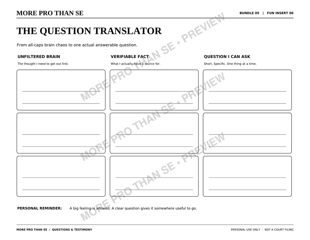 The Question Translator — Watermarked Preview