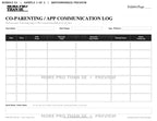 Watermarked Co-Parenting / App Communication Log preview