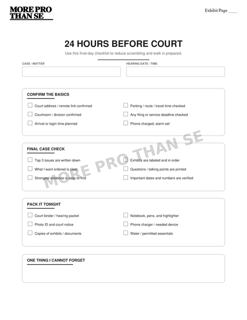 Last Minute Hearing sample preview, one subtle More PRO Than Se watermark